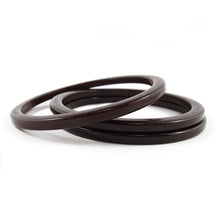 Load image into Gallery viewer, Bakelite Spacer Bangles c.1950's - Chocolate Brown - Harlequin Market