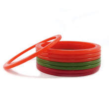 Load image into Gallery viewer, Sliced Bakelite Spacer Bangles c.1950's - Orange
