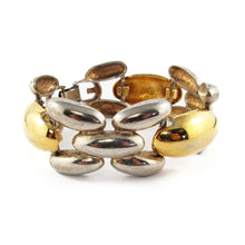 Load image into Gallery viewer, Signed &#39;Givenchy&#39; silver + gold link bracelet