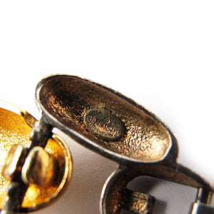 Signed 'Givenchy' silver + gold link bracelet