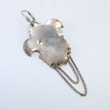 Load image into Gallery viewer, French Vintage Silver Tone Egyptian Revival Figural Pharaoh Drop Earrings c. 1930 (Pierced)