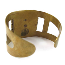 Load image into Gallery viewer, French Vintage Carved Galalith & Brass Figural Face Cuff c.1930