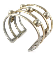 Load image into Gallery viewer, Signed Nettie Rosenstein Deco Style Cuff In Gilt Sterling c. 1940