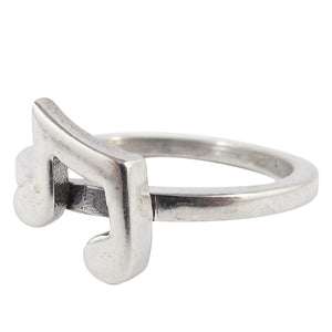 William Griffiths Sterling Silver Music Notes Stack Ring