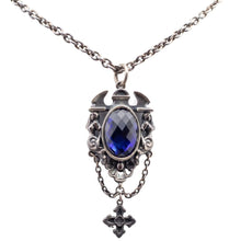 Load image into Gallery viewer, William Griffiths Sterling Silver Frame Necklace with Oval Cubic Zirconia