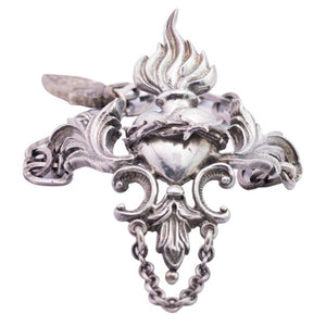 William Griffiths Sterling Silver Sacred Heart Bracelet