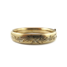 Load image into Gallery viewer, Vintage Gold Filled Etched Bangle