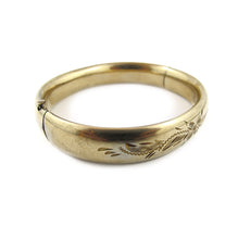 Load image into Gallery viewer, Vintage Gold Filled Etched Bangle