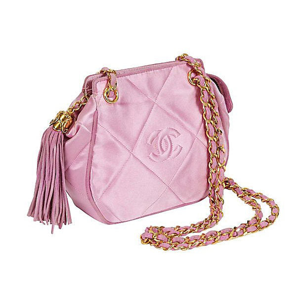 Chanel CHANEL Tweed Chain Shoulder Bag Pink EIT0615 – NUIR VINTAGE