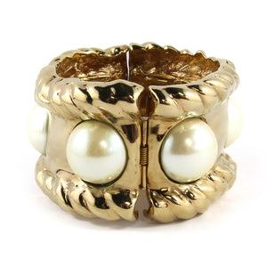 Ciner NY 24kt Gold - Faux Pearl Statement Cuff - Harlequin Market