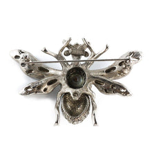 Load image into Gallery viewer, Ciner NY Chrome - Grey Faux Pearl Insect Pin - Brooch - Harlequin Market