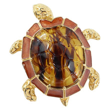 Load image into Gallery viewer, Ciner NY The Glass Shelled Turtle Brooch