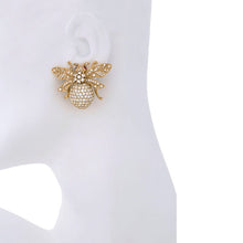 Load image into Gallery viewer, Ciner NY 24kt Plated 100th Anniversary Bee Earrings (Pierced) - Harlequin Market