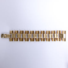 Load image into Gallery viewer, Vintage German Brass Barrel Form Chain Bracelet c.1940