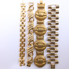 Load image into Gallery viewer, Vintage German Brass Barrel Form Chain Bracelet c.1940