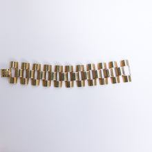 Load image into Gallery viewer, Vintage German Brass Barrel Form Chain Bracelet c.1940