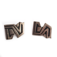 Load image into Gallery viewer, Vintage Mexican Sterling Silver Signed Ric Earrings c. 1960's -(Pierced earrings)