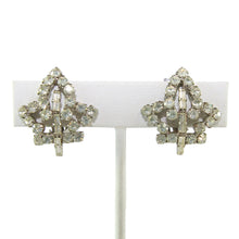 Load image into Gallery viewer, HQM Austrian Vintage Clear Small Leaf Earrings (Clip-On)