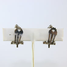 Load image into Gallery viewer, HQM Austrian Vintage Clear Small Leaf Earrings (Clip-On)