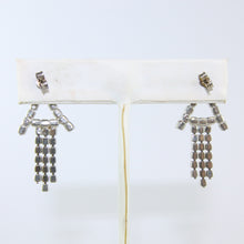 Load image into Gallery viewer, HQM Austrian Vintage Small Upside Down Triangle & Tassel Earrings (Clip-On)