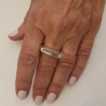 Load image into Gallery viewer, HQM Sterling Silver & Clear Crystal 'Cate' Ring