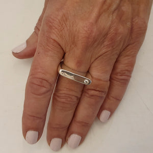 HQM Sterling Silver & Clear Crystal 'Cate' Ring