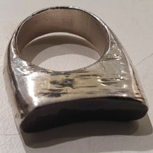 Load image into Gallery viewer, HQM Sterling Silver &amp; Oxidised Face &#39;Swazi&#39; Ring