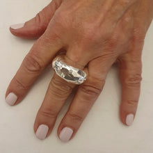 Load image into Gallery viewer, HQM Sterling Silver &amp; Clear Crystal &#39;Zulu&#39; Ring