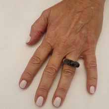 Load image into Gallery viewer, HQM Sterling Silver & Oxidised Face 'Swazi' Ring