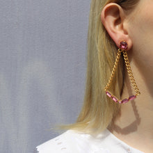 Load image into Gallery viewer, HQM | Harlequin Market Large Chandelier Crystal Statement Earrings- (Pierced Earrings)