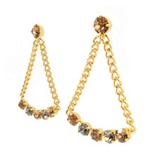 Load image into Gallery viewer, HQM | Harlequin Market Large Chandelier Crystal Statement Earrings- (Pierced Earrings)