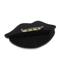 Load image into Gallery viewer, HQM Black Acrylic &quot;Pop Art&quot; Lips Brooch