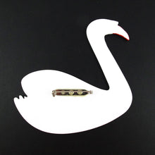 Load image into Gallery viewer, Harlequin Market - HQM Acrylic &quot;Pop Art&quot; White Swan Brooch