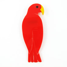 Load image into Gallery viewer, Harlequin Market - HQM Acrylic &quot;Pop Art&quot; Red Parrot Brooch
