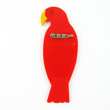 Load image into Gallery viewer, Harlequin Market - HQM Acrylic &quot;Pop Art&quot; Red Parrot Brooch