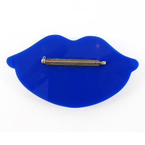 HQM Acrylic "Pop Art" Blue Lips Brooch