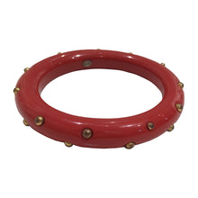 Load image into Gallery viewer, Signed Vintage Kenneth Jay Lane Studded Pink Bangle c.1980s
