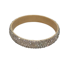 Load image into Gallery viewer, Large Rare Celluloid Five Row Encrusted Clear Crystal Bangle c.1930s