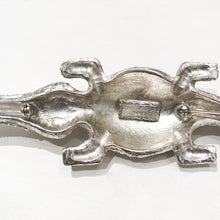 Load image into Gallery viewer, Vintage Signed Silver Tone "Charles Jourdan" Crocodile Pin Brooch c.1980