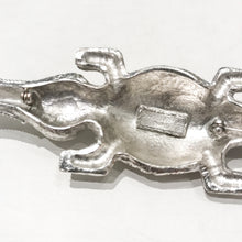 Load image into Gallery viewer, Vintage Signed Silver Tone "Charles Jourdan" Crocodile Pin Brooch c.1980