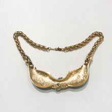 Load image into Gallery viewer, Signed "BG" Vintage Necklace With Large Black Enamel Pendant c.1970s