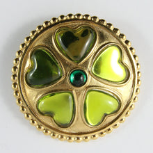 Load image into Gallery viewer, YSL Yves Saint Laurent Gold Plated Four Leaf Clover Earrings (Clip-On)