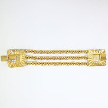 Load image into Gallery viewer, Vintage Signed 'Jean Patou Paris' Multi Chain Gold Plated & Blue Glass Stone