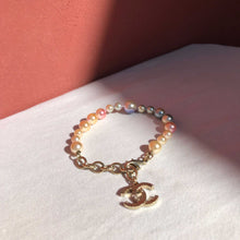 Load image into Gallery viewer, Signed Chanel Multicolour Faux Pearl Bracelet