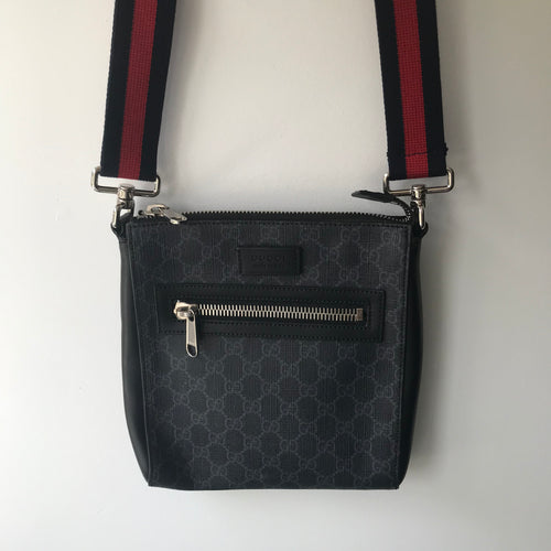 Pre-Owned Gucci Cross Body Canvas Bag with Adjustable Strap