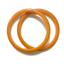 Load image into Gallery viewer, Rounded Edge Bakelite Spacer Bangles c.1950&#39;s - Butterscotch