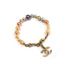 Load image into Gallery viewer, Signed Chanel Multicolour Faux Pearl Bracelet