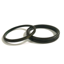 Load image into Gallery viewer, Vintage Flat Edge Bakelite Spacer Bangles c.1950&#39;s - Dark Green