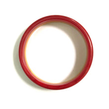 Load image into Gallery viewer, Vintage Bakelite Bangle - Butterscotch Yellow and Red Swirl - 1950&#39;s