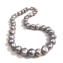 Load image into Gallery viewer, Grey Freshwater Pearl Necklace